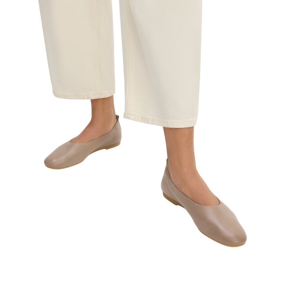 Everlane Mocha Taupe Leather Day Glove Flats Ballet Shoes Discontinued Color 9.5 - Picture 2 of 15